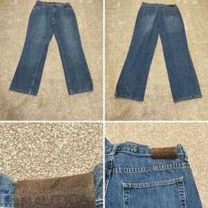 Nautica mens relaxed fit jeans sz 35x32 blue jeans